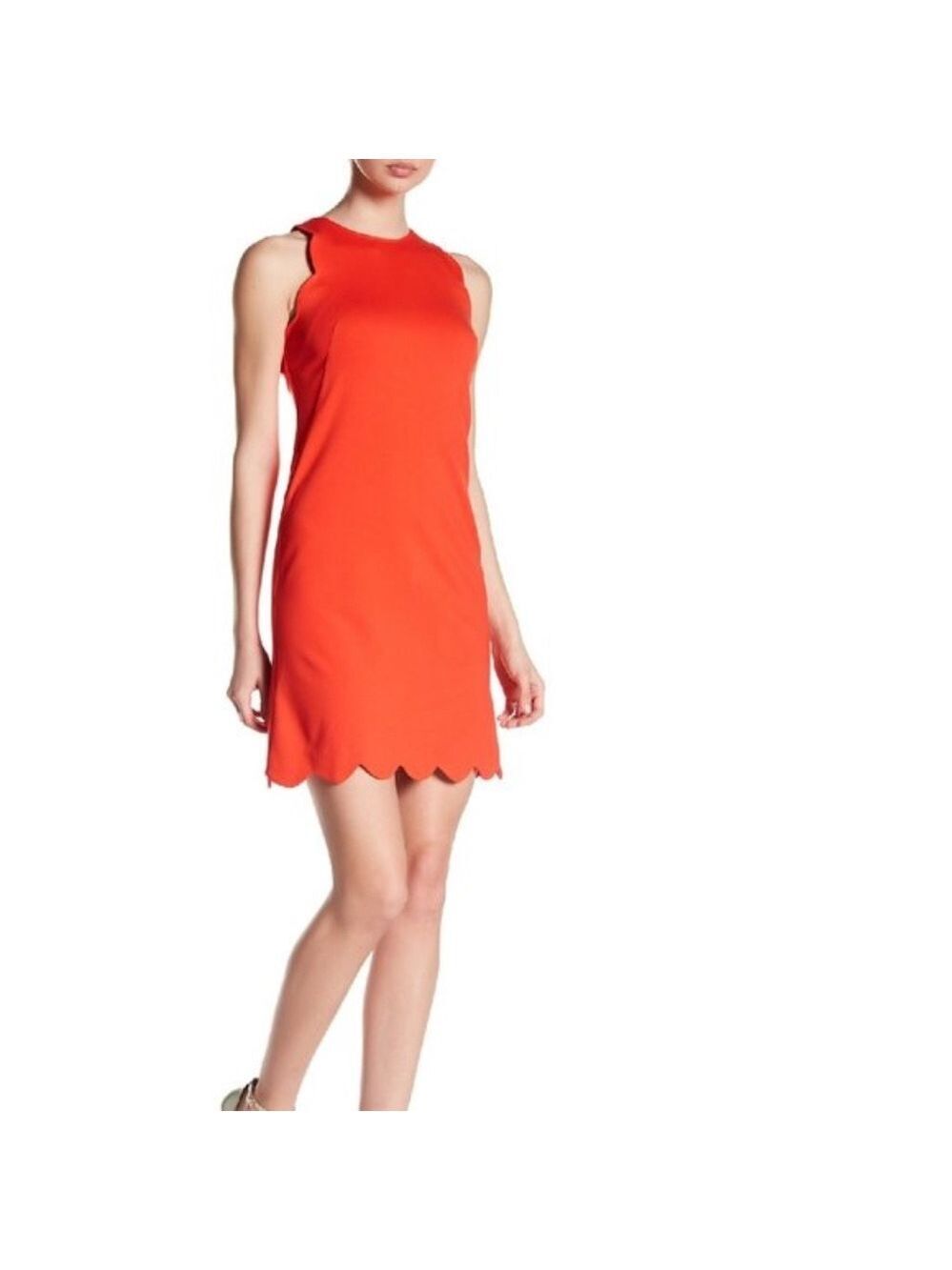 Vince Camuto Sleeveless Scalloped Sheath Dress